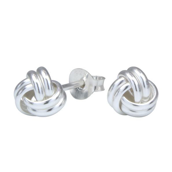 Wholesale Silver Knot Stud Earrings