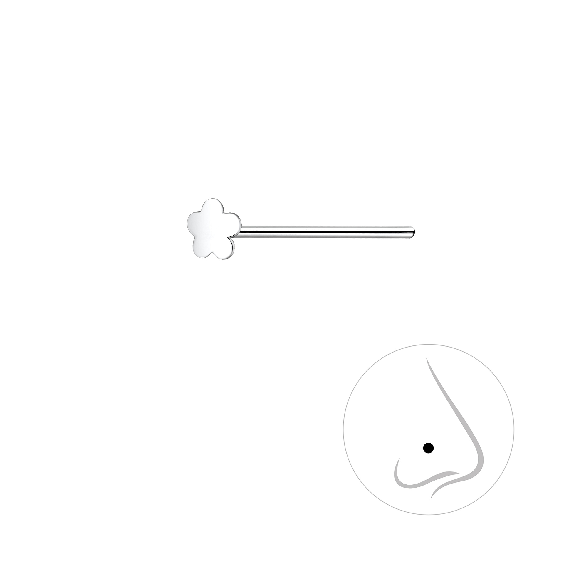 Sterling Silver,Diamond NP1057 Flower Nose Stud At ₹ 999/piece In Mumbai - Foto 8