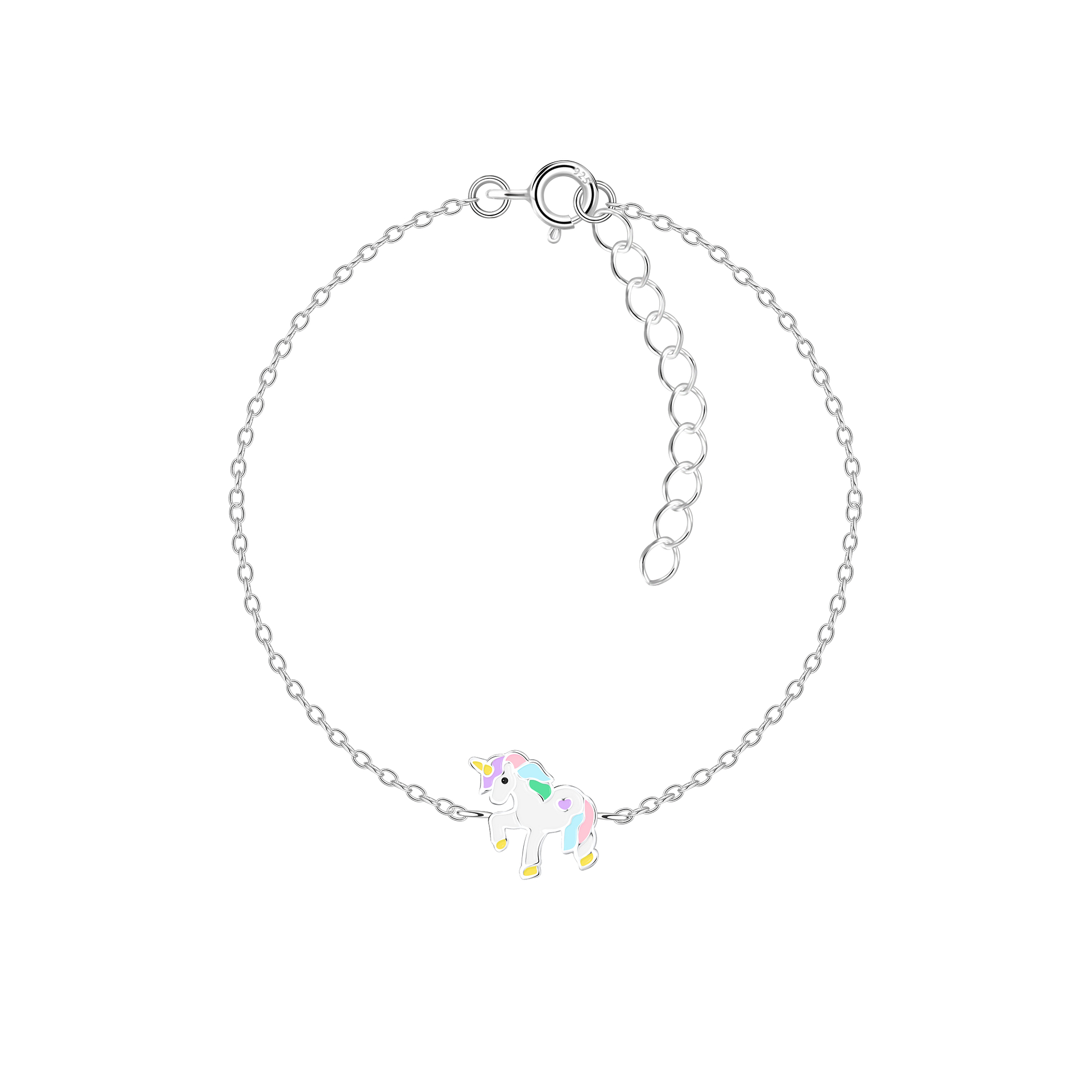 925 Silver Jewelry  Silver Unicorn Bracelet - 19899