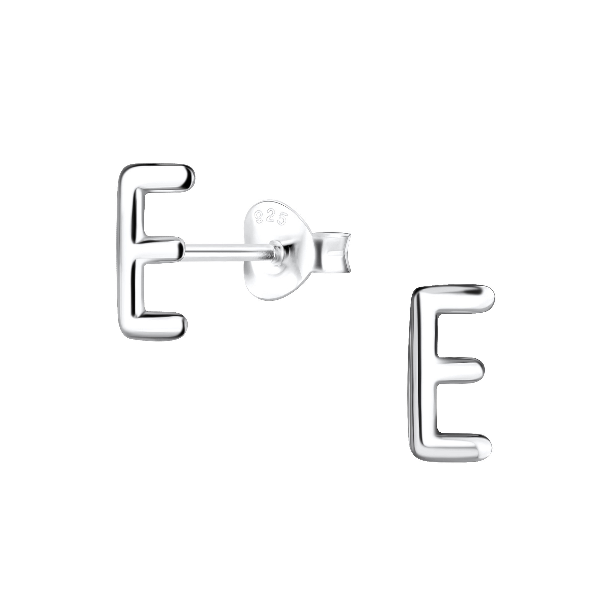 Fendi double circle earrings drop F letter zircon