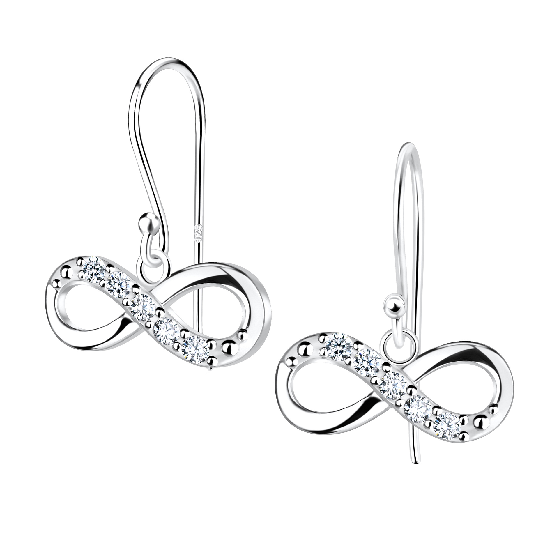 925 Silver Jewelry Silver Infinity Earrings 17028
