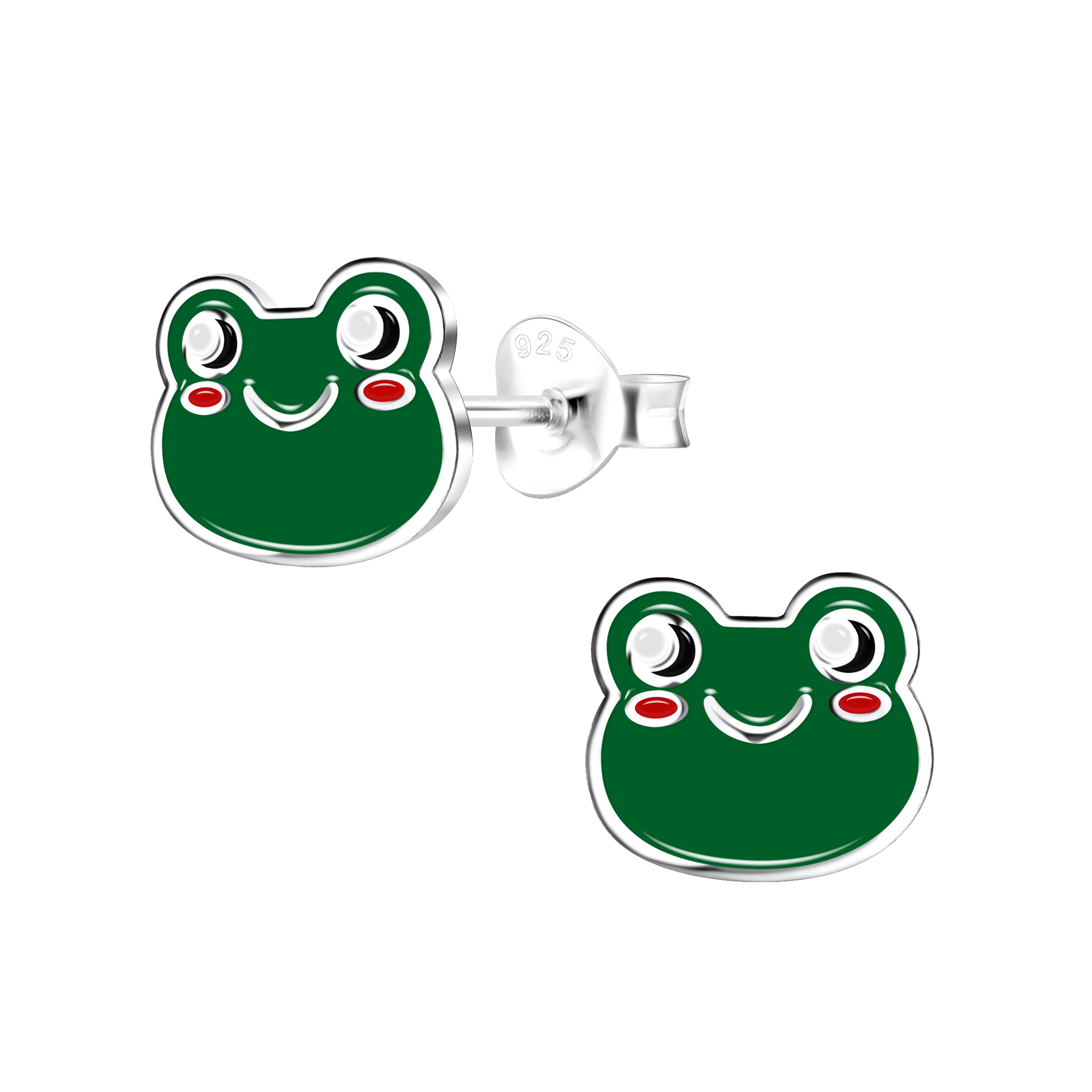 925 Silver Jewelry Silver Frog Stud Earrings 17227