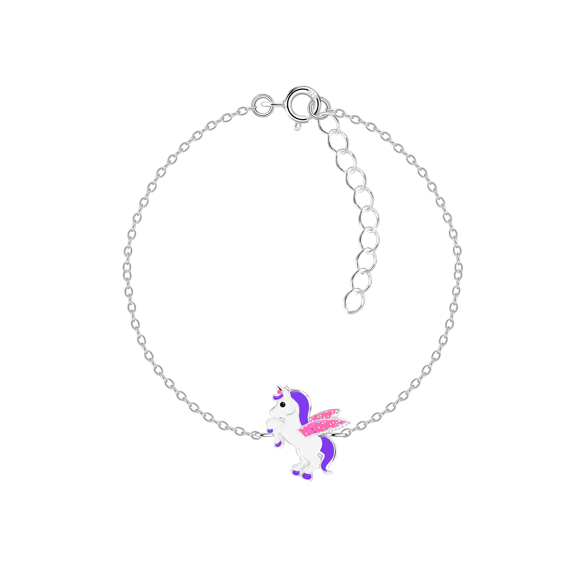 925 Silver Jewelry  Silver Unicorn Bracelet - 19899