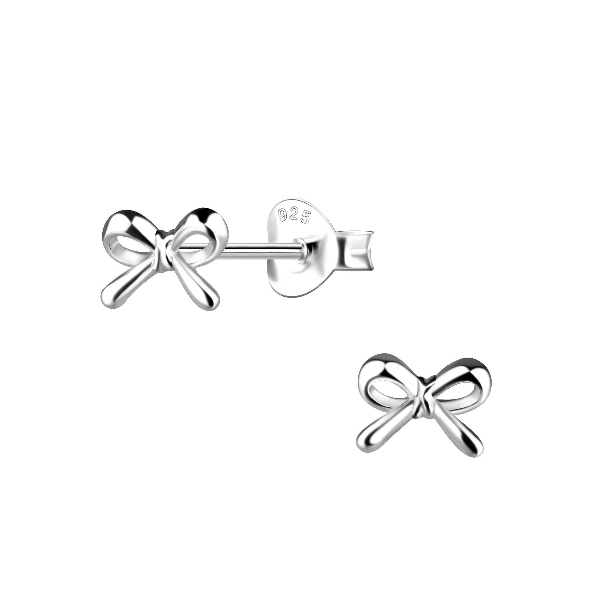 New Cute Bow Dangle Earrings for Girls Gold Color with Crystal Heart CZ  Delicate Womens Versatile Fashion Jewelry