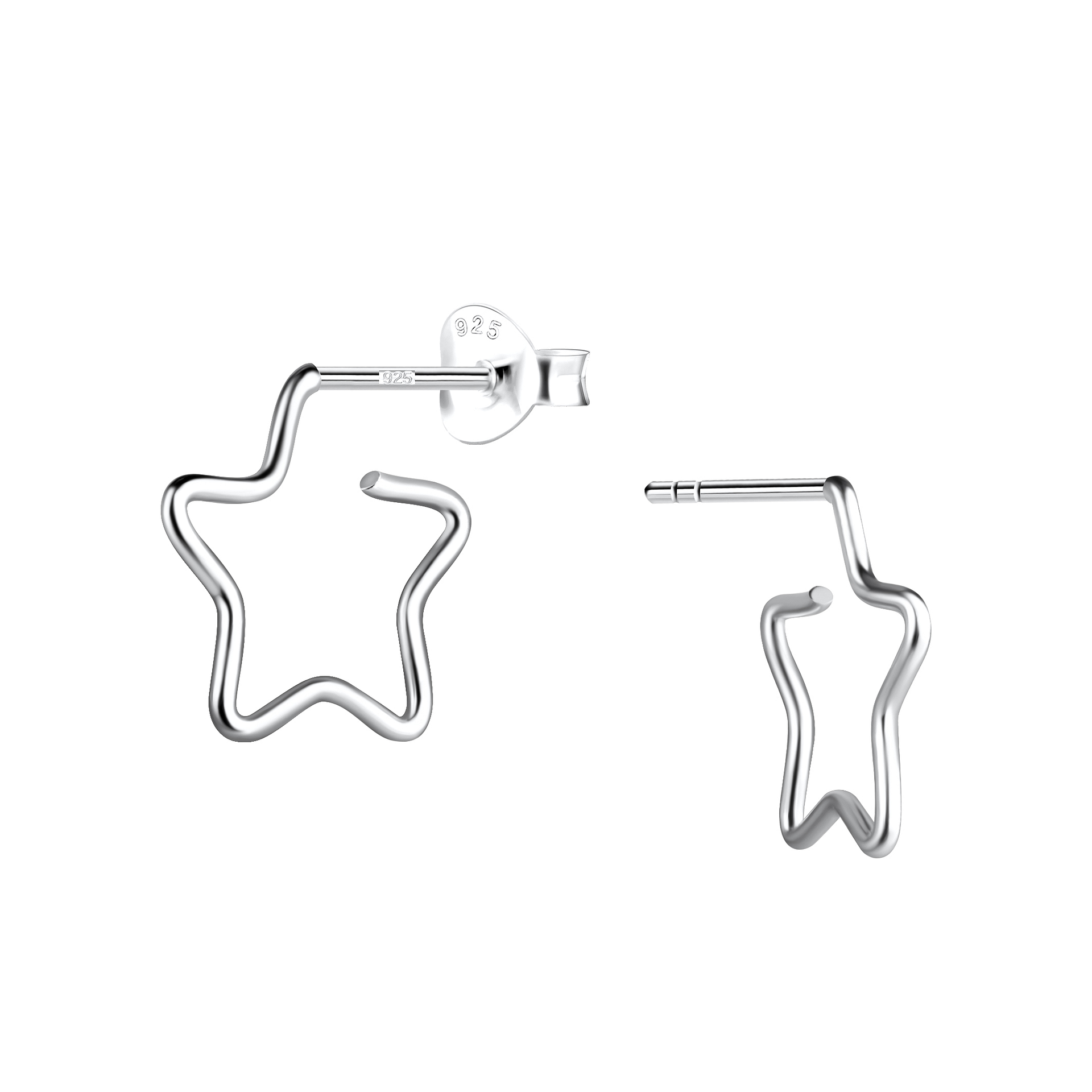 STAR STUD EARRINGS / SIL