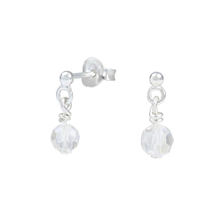 Wholesale Silver Stud Earrings with hanging Beads