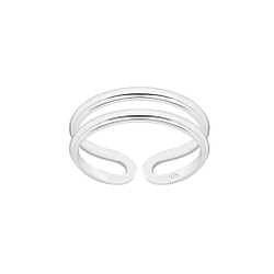 Wholesale Silver Double Line Adjustable Toe Ring