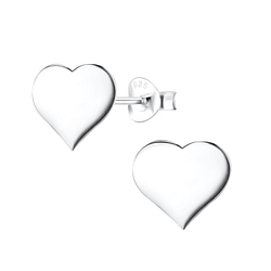 Wholesale Silver Heart  Stud Earrings