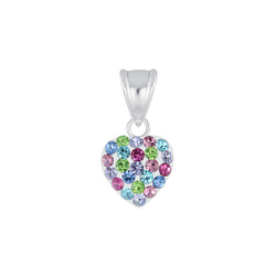 Wholesale Silver Crystal Heart Pendant