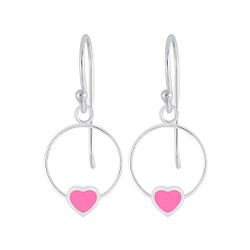Wholesale Silver Heart Wire Earrings