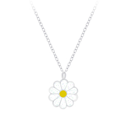 Wholesale Silver Daisy Flower Necklace