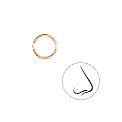Wholesale 8mm Plain Nose Ring - Pack of 5