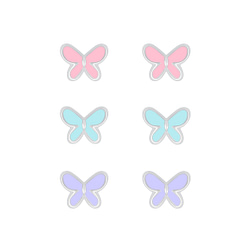Wholesale Silver Butterfly Stud Earrings Set