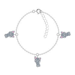 Wholesale Silver Cat Bracelet