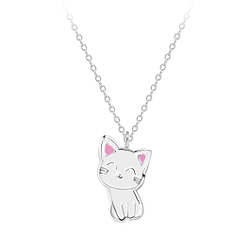 Wholesale Silver Cat Necklace