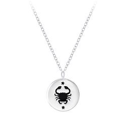 Wholesale Silver Cancer Zodiac Sign Necklace