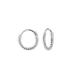 Wholesale 12mm Silver Twisted Hoop Earrings