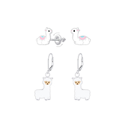 Wholesale Silver Alpaca Earrings Set