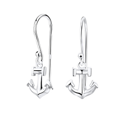 Wholesale Silver Anchor Earrings