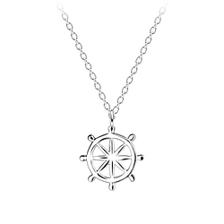 Wholesale Silver Ship Wheel Nacklace