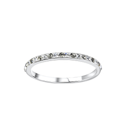 Wholesale Silver Crystal Band Ring