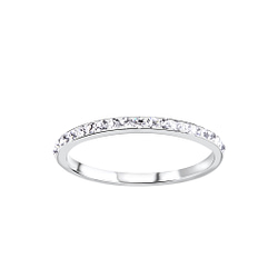 Wholesale Silver Crystal Band Ring