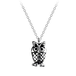 Wholesale Silver Owl Necklace