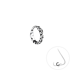 Wholesale 9mm Silver Bali Nose Ring