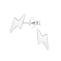 Wholesale Silver Thunder Bolt Stud Earrings