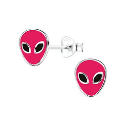 Wholesale Silver Alien Stud Earrings