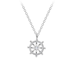 Wholesale Silver Wheel Necklace