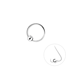 Wholesale 10mm Silver Ball Closure Ring - Pack of 5