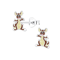 Wholesale Silver Kangaroo Stud Earrings