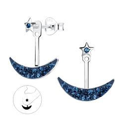 Wholesale Silver Moon and Star Ear Jacket