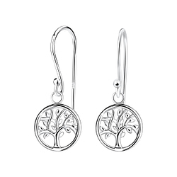 Wholesale Silver Tree Of Life Earrings