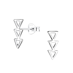 Wholesale Silver Geometric Stud Earrings