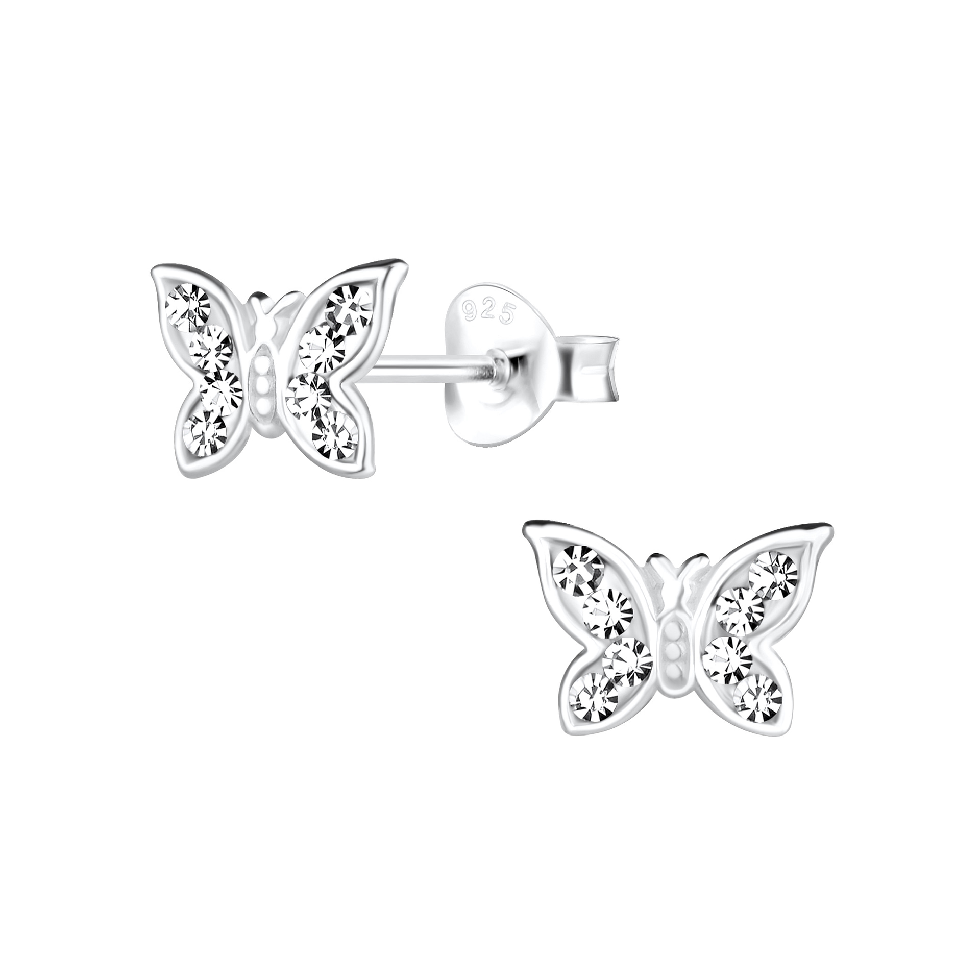925 Silver Jewelry - Wholesale Sterling Silver Crystal Stud Earrings