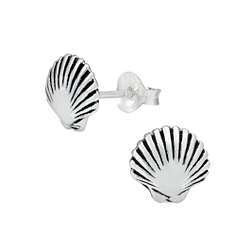 Wholesale Silver Shell Stud Earrings