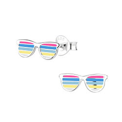 Wholesale Silver Sunglasses Stud Earrings