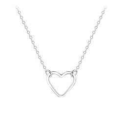 Wholesale Silver Heart  Necklace