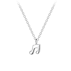 Wholesale Silver Music Note Necklace