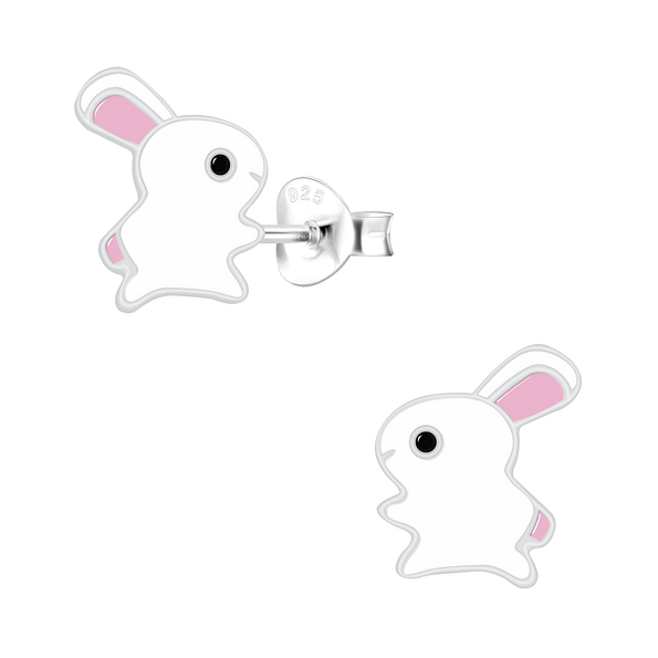 Wholesale Silver Rabbit Stud Earrings