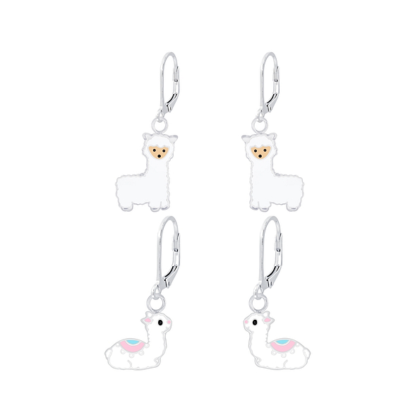 Wholesale Silver Alpaca Lever Back Earrings Set