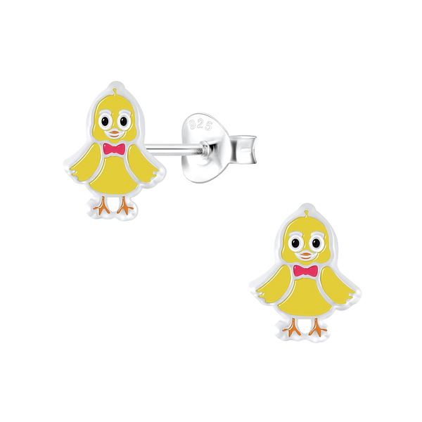 Wholesale Silver Chick Stud Earrings