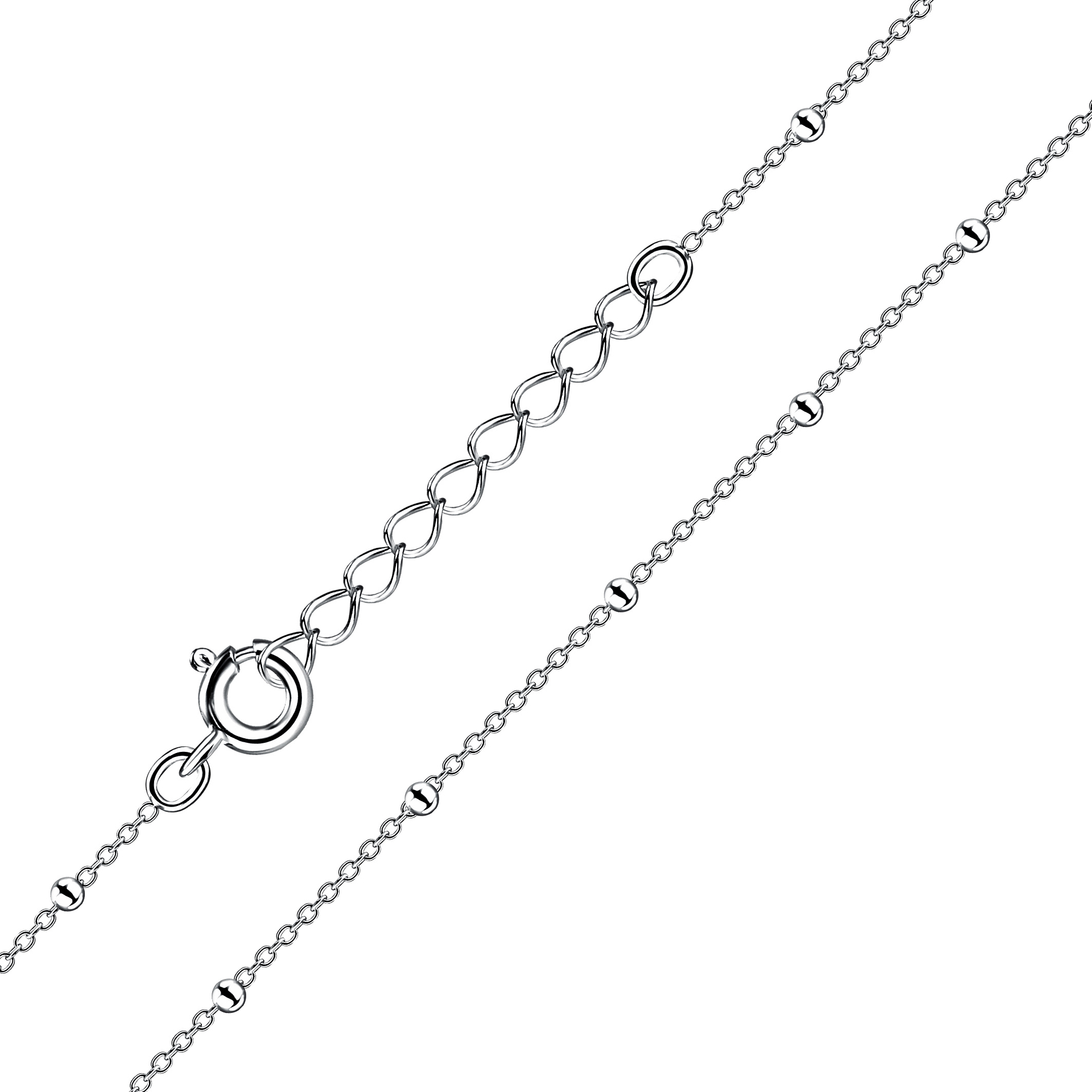WHOLESALE 5PC 925 SOLID STERLING SILVER PLAIN CHAIN LOT Ey934 