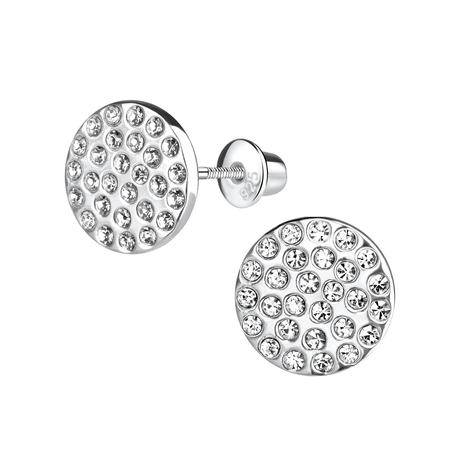 Jewelry for Little Girls 925 Silver Screw back Earrings STARS 