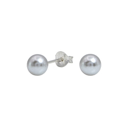 Wholesale 6mm Pearl Sliver Stud Earrings