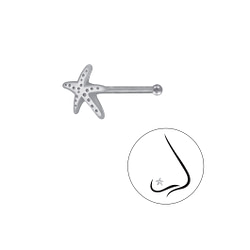 Wholesale Silver Starfish Nose Stud With Ball
