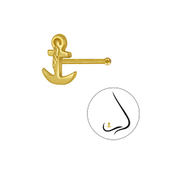 Wholesale Silver Anchor Nose Stud With Ball