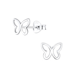 Wholesale Silver Butterfly Stud Earring